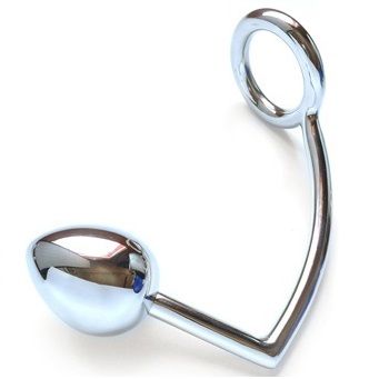 METAL HARD prsten za penis s analnom kuglom od kirurškog čelika