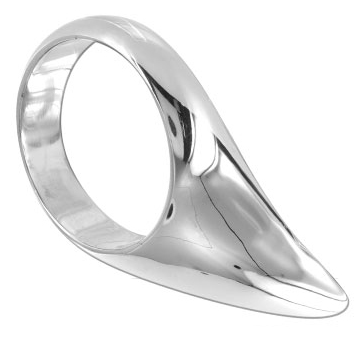 METAL HARD Teardrop prsten za penis bez vibracija od čelika, oko 5 cm