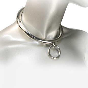 METAL HARD BDSM ogrlica s prstenom, 10 cm