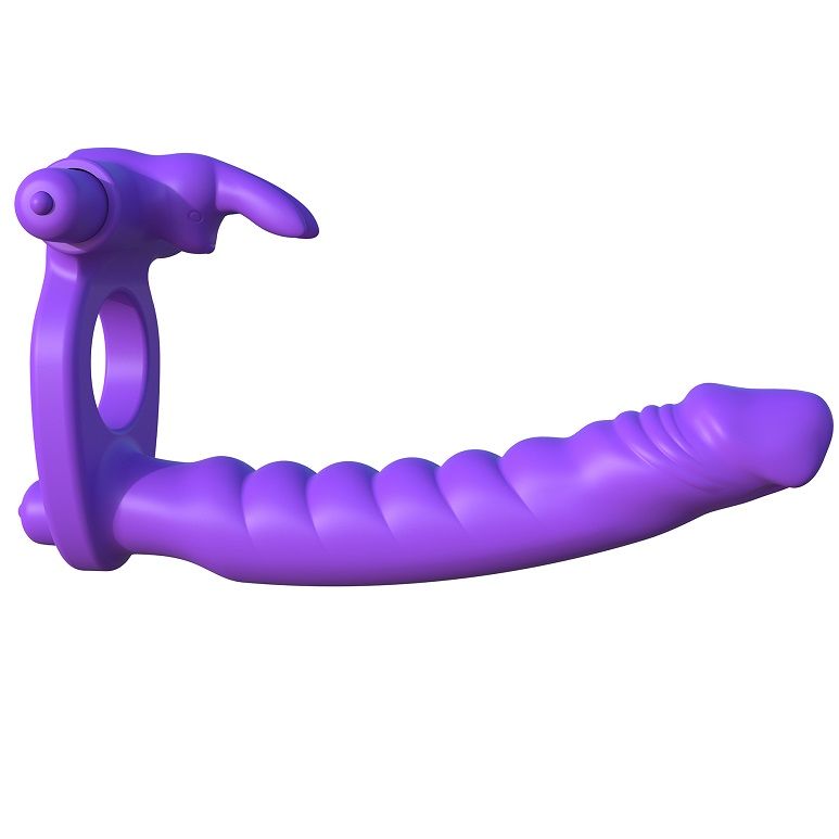 FANTASY C-RINGZ vibrirajući prsten za penis s rabbit stimulatorom i dildom