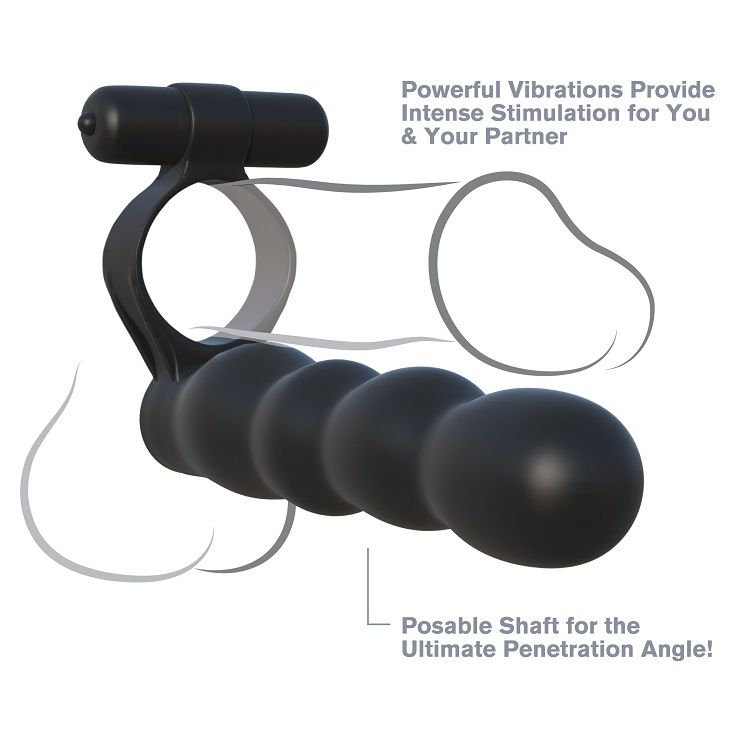 FANTASY C-RINGZ Posable Double Penetrator, vibrirajući prsten za penis