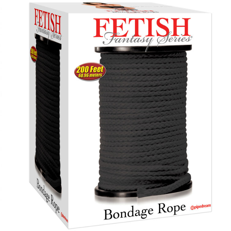 Fetish Fantasy Series svileno uže za bondage, crno, 60,96 m