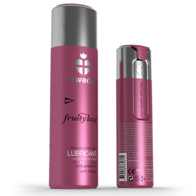 Swede Fruity Love lubrikant s okusom ružičastog grejpa i manga, 50 ml