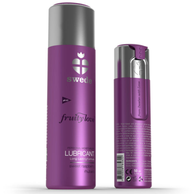 SWEDE Fruity Love lubrikant s okusom maline i rabarbare, 100 ml