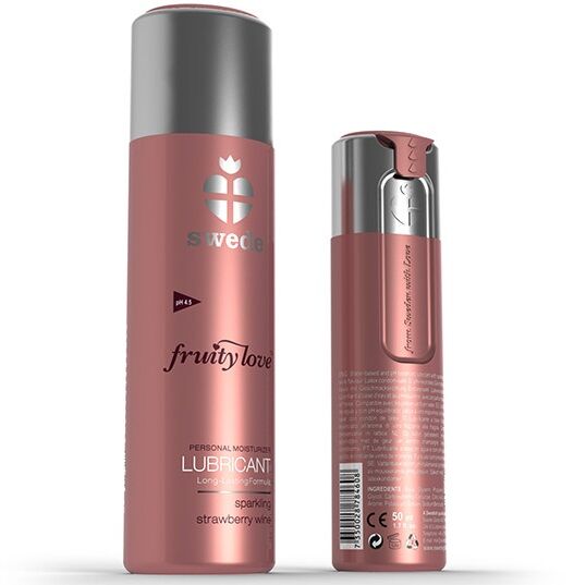 Swede Fruity Love lubrikant s okusom pjenušavog vina od jagode, 100 ml