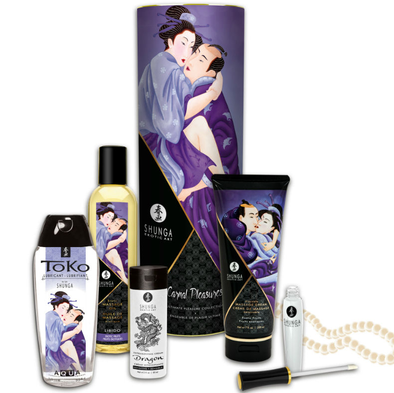 SHUNGA Carnal Pleasures Collection Kit s uljem za masažu