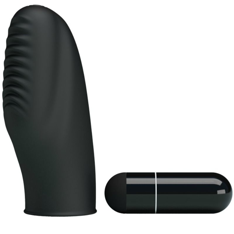 Pretty Love Stanford vibrator za prst s teksturom, crni