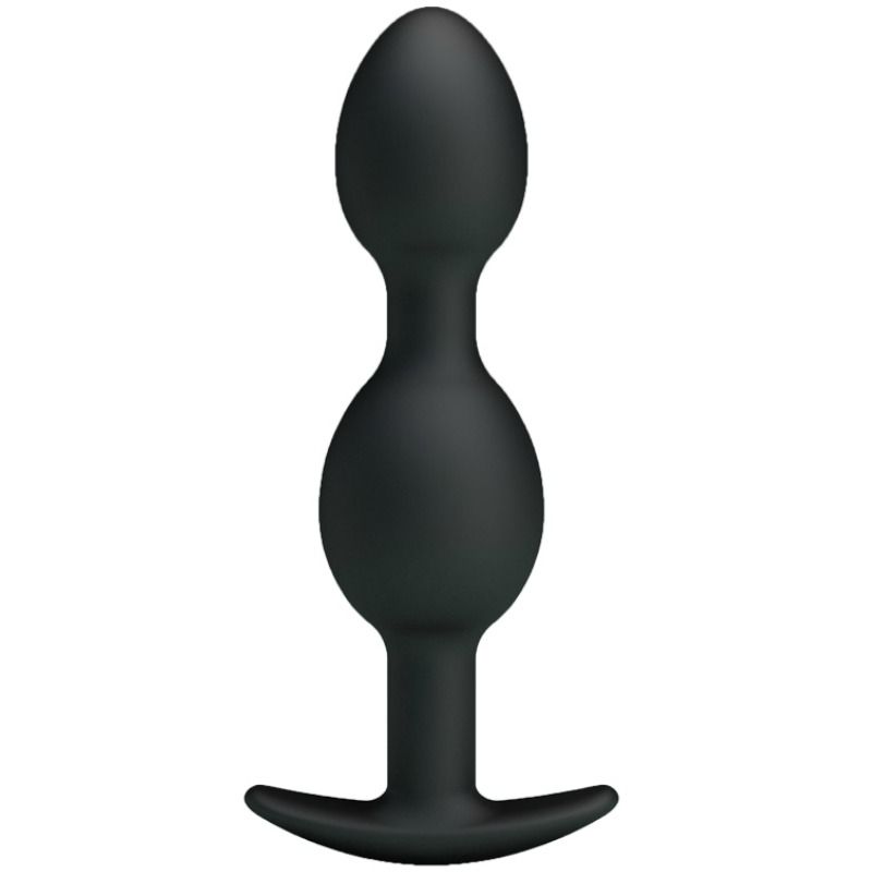 Analni čep Pretty Love s kuglicama s utezima, 12,5 cm