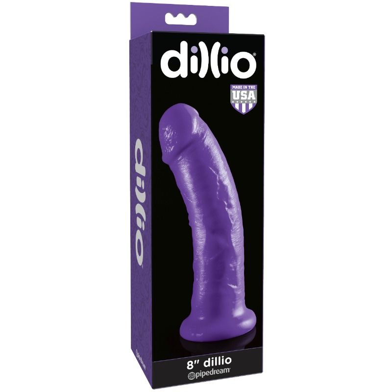 DILLIO dildo s vakuumskom čašicom, 20,32 cm, ljubičasti