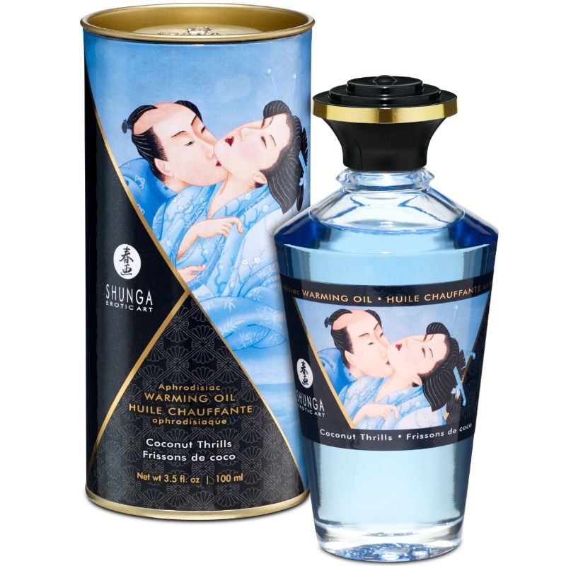 Shunga masažno ulje s kokosom i učinkom zagrijavanja, 100 ml