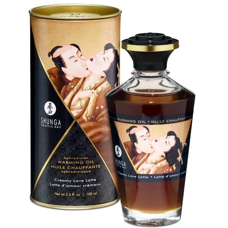 Shunga ulje za masažu s kremastim okusom Love Latte, 100 ml