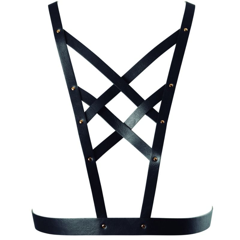 Bijoux Indiscrets Maze Crossover Harness u crnoj boji
