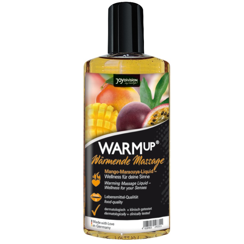 JOYDIVISION AQUAGLIDE WARMup masažno ulje s mangom i marakujom, 150 ml
