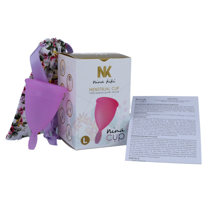 NINA KIKÍ menstrualna čašica, ljubičasta, veličina L