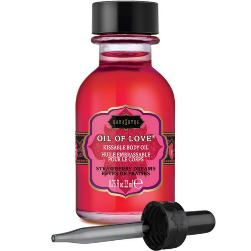 Kamasutra Oil of Love ulje za maženje s okusom jagode, 22 ml