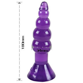 BAILE Climax Happens analni čep, 17 cm, lila