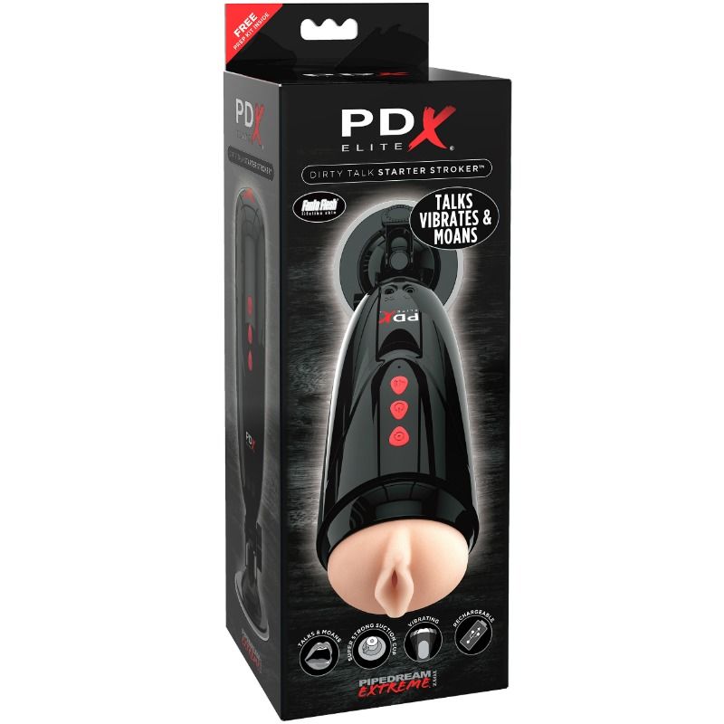 PDX ELITE Dirty Talk Starter vibrirajući masturbator