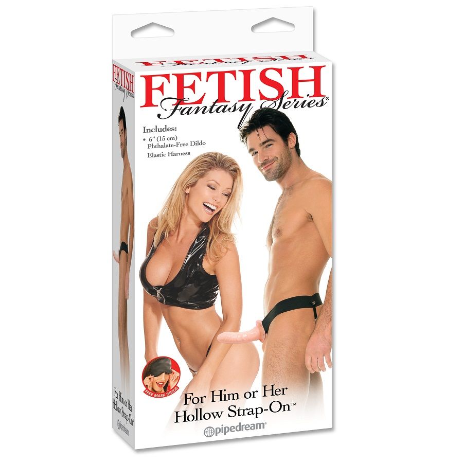 FETISH FANTASY SERIES šuplji dildo s podesivim pojasom, 15 cm