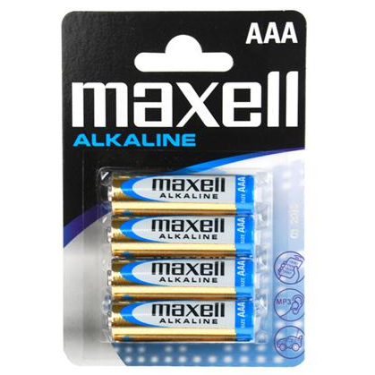 AAA alkalne baterije, pakiranje od 4 komada, dugotrajne za uređaje MAXELL