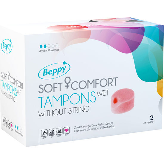 BEPPY Soft Comfort Wet tamponi bez končića, 2 komada