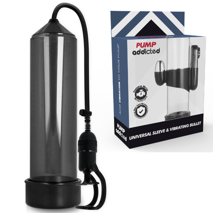 Pump Addicted RX5 penisna pumpa s vibratorom, crna