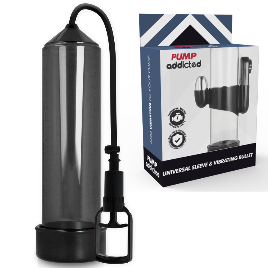 Pump Addicted RX7 pumpa za penis s vibratorom, crna