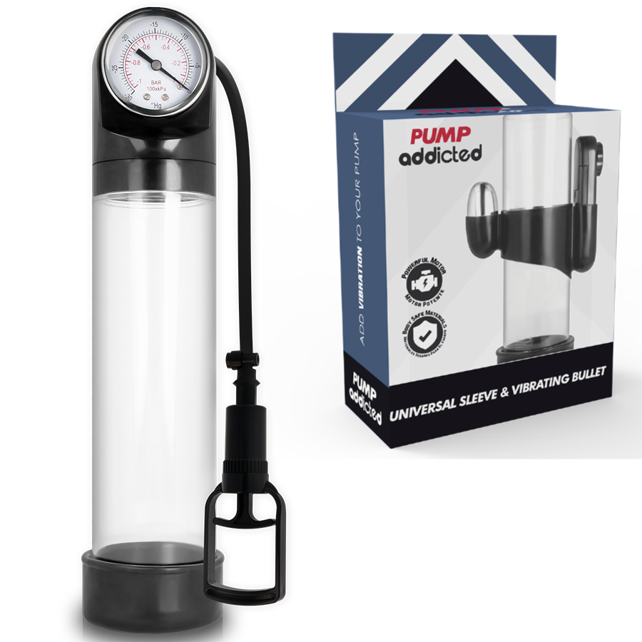 PUMP ADDICTED RX9 pumpa za penis s vibratorom, prozirna