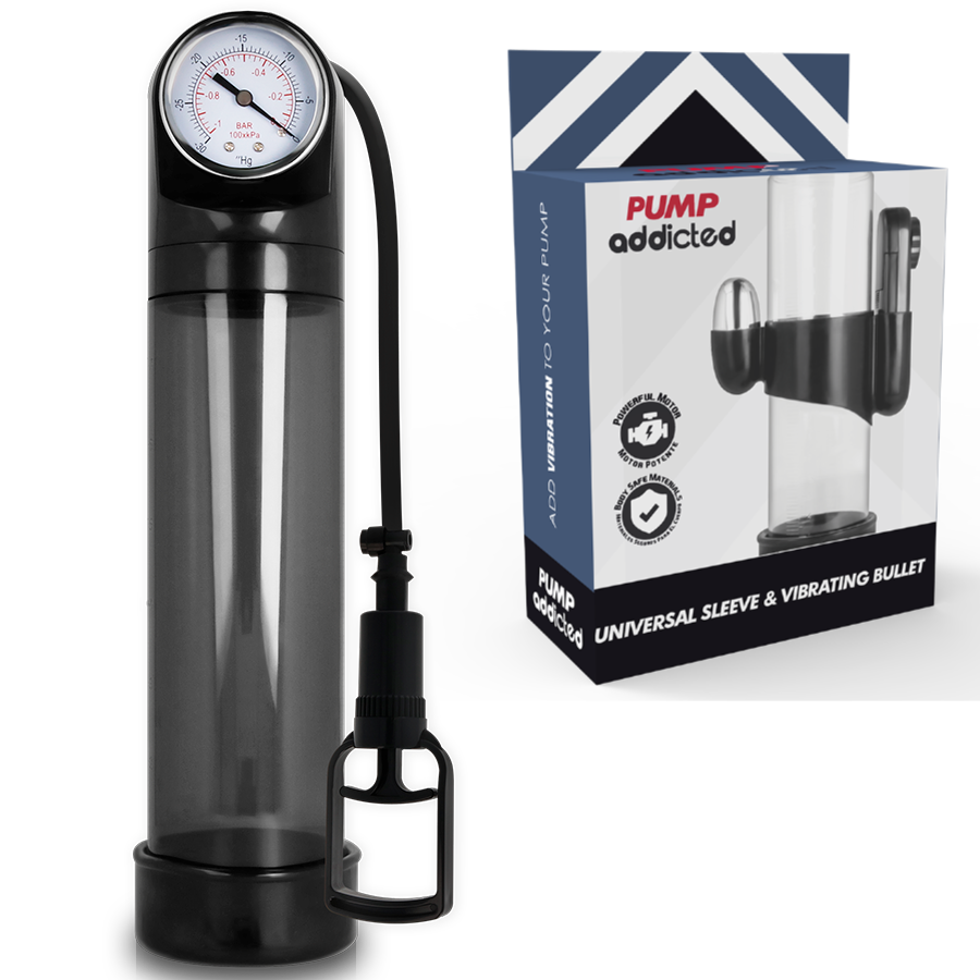 PUMP ADDICTED RX9 penisna pumpa s vibratorom, crna