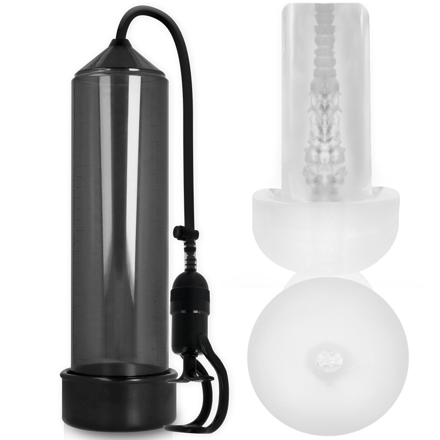 PUMP ADDICTED RX5 penis pumpa s masturbatorom, crna