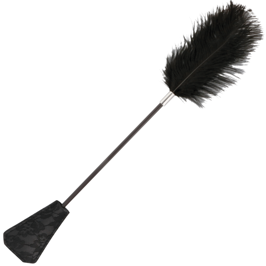 DARKNESS Black Love bič s perjem i cropom, 56 cm