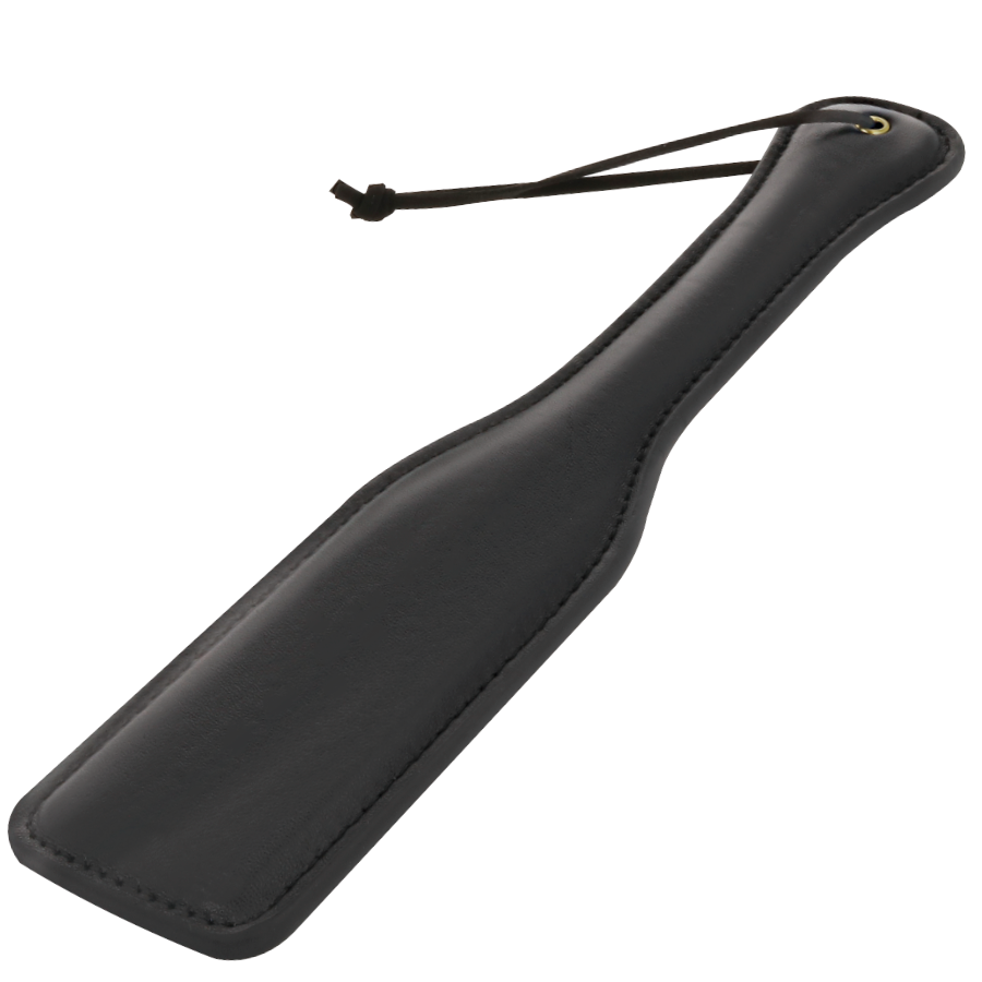 DARKNESS SENSATIONS kožni BDSM paddle, crni, 32 × 6 cm
