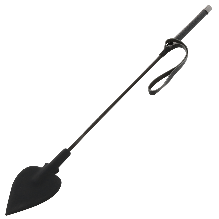 Crni BDSM bič DARKNESS sa silikonskim završetkom, 60 cm
