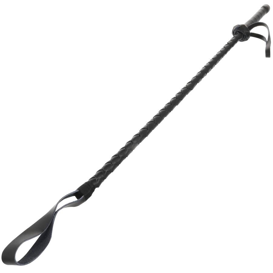 DARKNESS SENSATIONS BDSM bič s kožnim završetkom, 60 cm