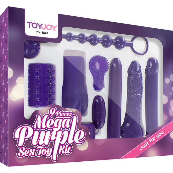 TOYJOY Mega Purple poklon set seksualnih igračaka s 9 dijelova