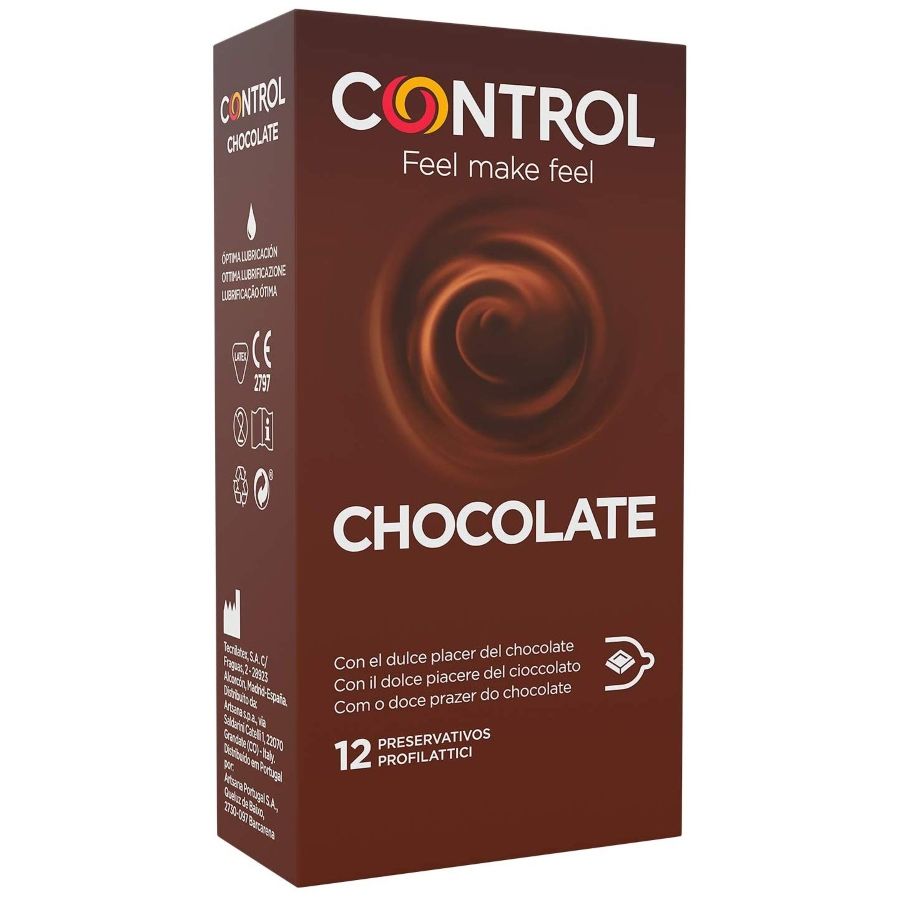 CONTROL Adapta kondomi s okusom čokolade, 12 komada