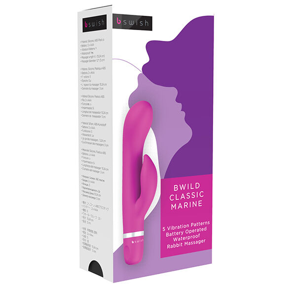 B SWISH Bwild Classic Marine vibrator za G točku, ciklama