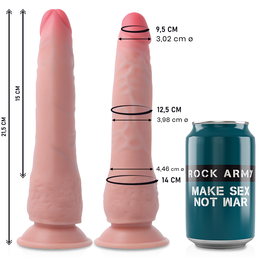 ROCK ARMY Crusader realistički dildo s vakuumskom čašicom