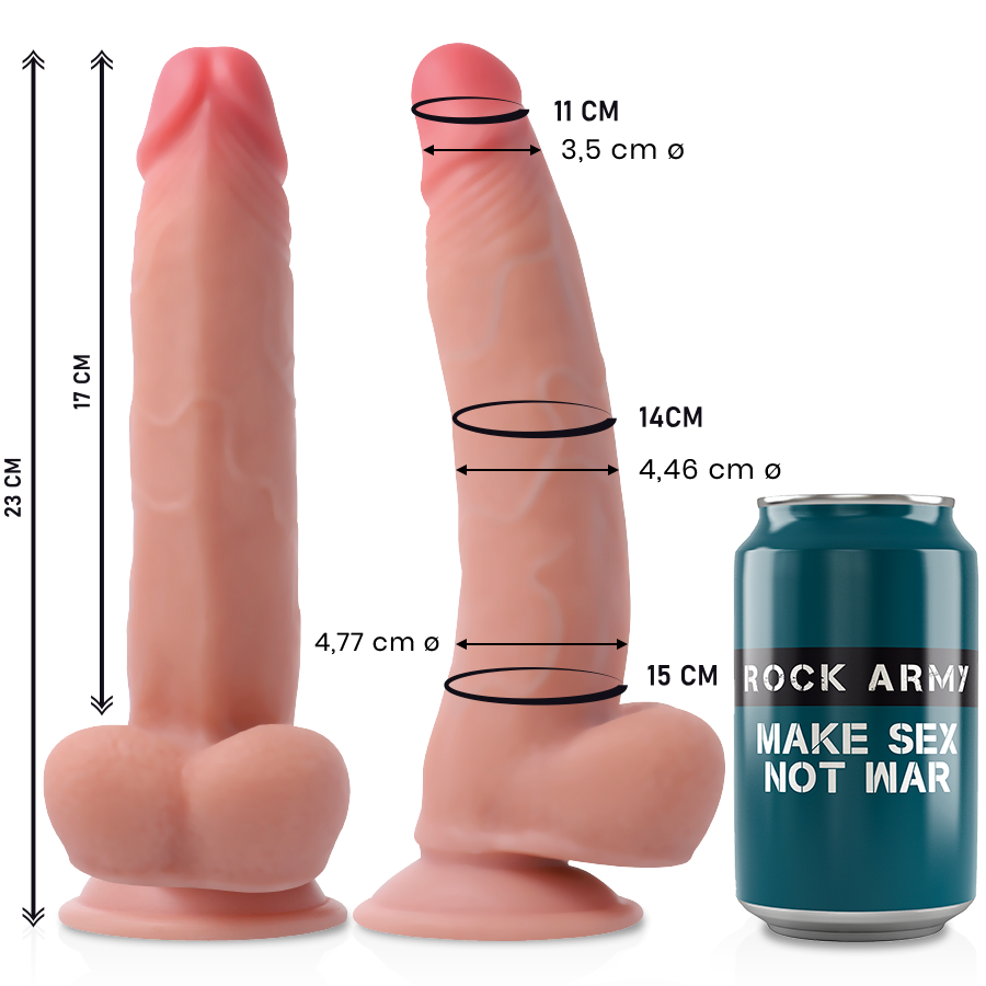 ROCK ARMY Leopard realistički dildo s vakuumskom čašicom, 23 cm
