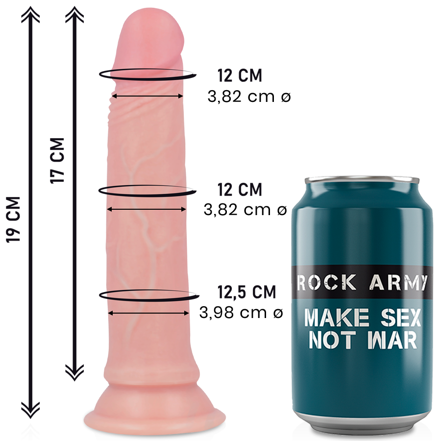 ROCK ARMY Avenger realistični dildo od silikona, 19 cm