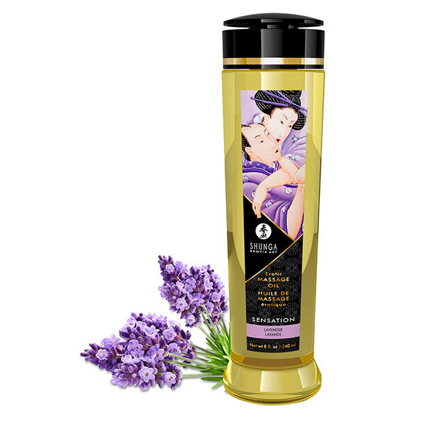 Shunga Sensation ulje za masažu s mirisom lavande, 240 ml