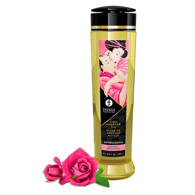 Shunga Aphrodisia masažno ulje s mirisom ruže, 240 ml