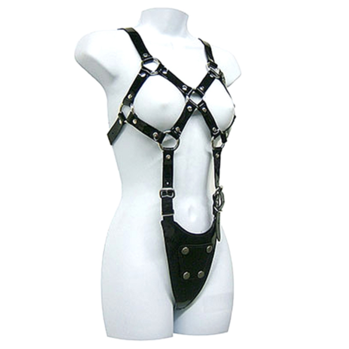 LEATHER BODY Exposed Body Woman ženski harness za tijelo od kože