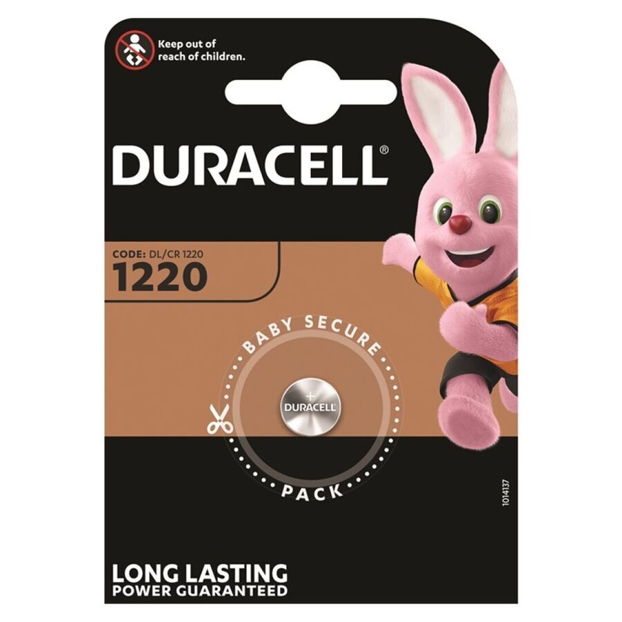 Litijska gumbasta baterija CR1220, 3 V, za satove i uređaje, dug vijek skladištenja DURACELL