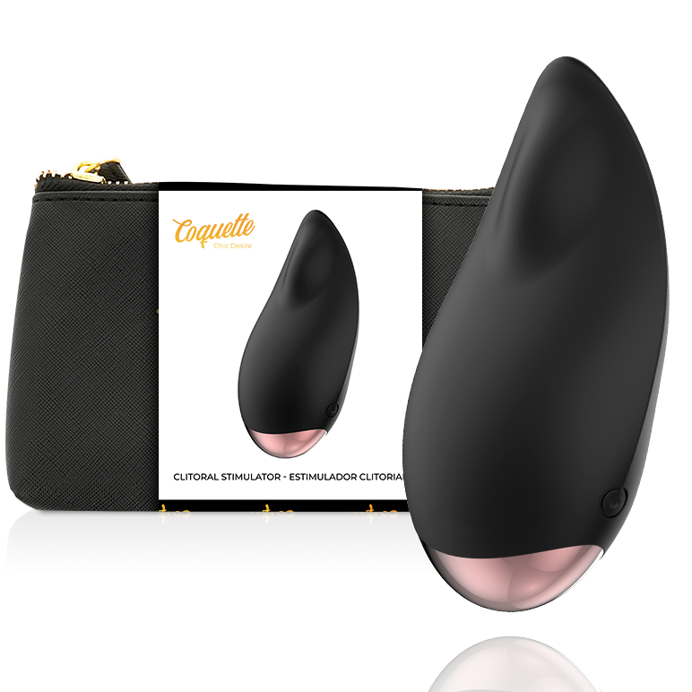 Coquette Chic Desire Drop mini vibrator, crna i zlatna