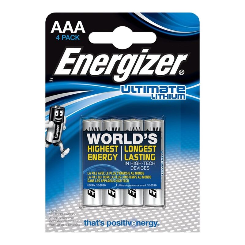 Litijska AAA baterija 1250 mAh dugog vijeka trajanja za uređaje visoke tehnologije ENERGIZER