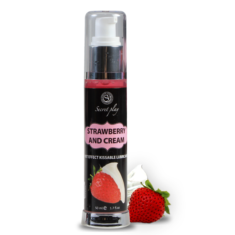Secretplay zagrijavajući lubrikant s aromom jagode i vrhnja, 50 ml