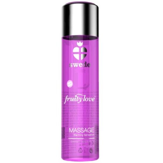 SWEDE Fruity Love ulje za masažu s učinkom zagrijavanja, malina i rabarbara, 60 ml