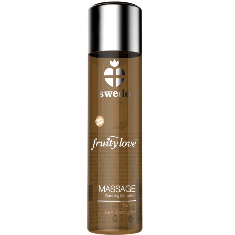 SWEDE Fruity Love ulje za masažu s učinkom zagrijavanja, tamna čokolada, 120 ml