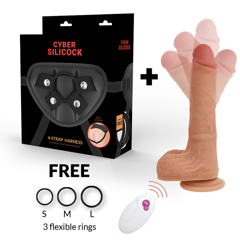 CYBER SILICOCK Mr Rick set s pojasom za dildo i daljinskim upravljačem
