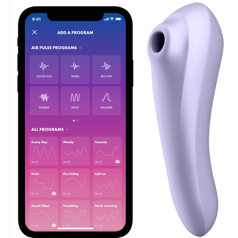 Satisfyer Dual Pleasure vibrator s aplikacijom u boji mauve